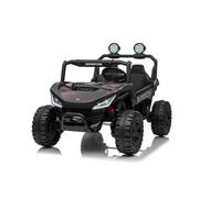 4X4 Voiture électrique enfants T-REX Ride 2 places, 24V, noir, MP3/USB/AUX, batterie au lithium, télécommande 2.4 GHz, phares LED