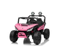 4X4 Voiture électrique enfants T-REX Ride 2 places, 24V, rose, MP3/USB/AUX, batterie au lithium, télécommande 2.4 GHz, phares LED