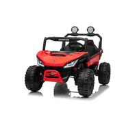 4X4 Voiture électrique enfants T-REX Ride 2 places, 24V, rouge, MP3/USB/AUX, batterie au lithium, télécommande 2.4 GHz, phares LED