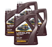 4x5 de Litre Mannol Longlife 504/507 5W-30 huile moteur Api Sn Acea C3 7715