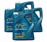 MANNOL SAE 15W-40 Huile Moteur Universelle, API SN CH4, 5 Litres