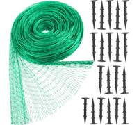 4x6 m Filet Anti Oiseaux, Kit de Filets pour Jardin avec 20 Piquets de Sol Noirs (11 cm), Polyvalent Filet Protection Fraisier, pour Fruits, Graines, Couverture de Bassin, Clôture de Plantes