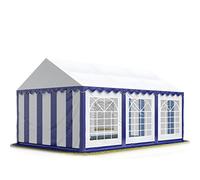 4x6 m Tente de réception/Barnum Bleu-Blanc Toile de Haute qualité PVC 700 N