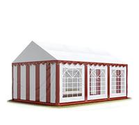 4x6 m Tente de réception/Barnum Rouge-Blanc Toile de Haute qualité PVC 700 N