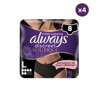 4x8 Culottes Pour Fuites Urinaires Always Discreet Boutique - Taille L - Noires