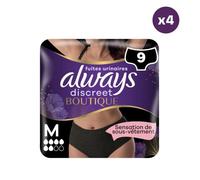 4x9 Culottes Pour Fuites Urinaires Always Discreet Boutique - Taille M - Noires