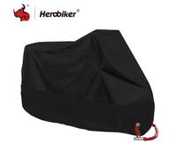 4xl Pour 2301-2600mm - Funda Protectora Uv Para Motocicleta, Cubierta Impermeable A Prueba De Polvo Para Moto, Con Bloqueo Interior, Diseño De Agujeros - Noir