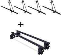 4xPorte-vélos ORION + barres de toit Menabo Tema acier compatibles avec VW pour VW Jetta V 2005-2009