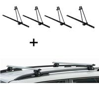 4xPorte-vélos ORION + porte-rail CRV135 compatible avec Land Rover compatible avec Rover Discovery Sport dès 15 ans
