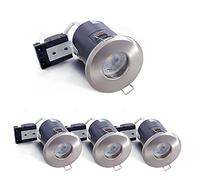 4XSweier Plafonniers encastrés à LED Résistant au feu pendant 90 minutes, Projecteur étanche IP65, (L'ampoule n'est pas incluse) Spot encastré,230V GU10 Downlight