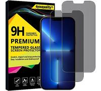 4youquality Lot de 2 films de protection d'écran de confidentialité pour iPhone 14 Plus et iPhone 13 Pro Max (6,7 pouces), film en verre trempé anti-espion, [LifetimeSupport] [Anti-espion] [Résistant