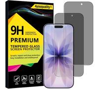 4youquality Lot de 2 films de protection d'écran de confidentialité pour iPhone 17/17 Pro/16 Pro (6,3 pouces), film en verre trempé anti-espion, [LifetimeSupport] [Résistant aux chocs] [Anti-rayures]