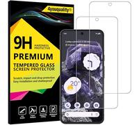 4youquality Lot de 2 films de protection d'écran en verre trempé pour Google Pixel 8 (6,2 pouces) [LifetimeSupport] [Résistant aux chocs] [Anti-rayures]