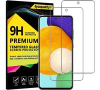 4youquality Lot de 2 films de protection d'écran en verre trempé pour Samsung Galaxy A53 5G, Galaxy A52 5G/4G et Galaxy A52s 5G, [LifetimeSupport] [Résistant aux chocs] [Anti-rayures]