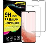 4youquality Lot de 2 films de protection d'écran en verre trempé pour Samsung Galaxy S22 5G, résistant aux chocs, anti-rayures, film de protection téléphone portable