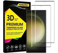 4youquality Lot de 2 films de protection d'écran en verre trempé pour Samsung Galaxy S23 Ultra, résistant aux chocs, anti-éclats, anti-rayures