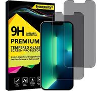 4youquality Lot de 2 films protecteurs d'écran de confidentialité pour iPhone 16e, iPhone 14, iPhone 13 et 13 Pro (6,1"), film en verre trempé, anti-espion, résistant aux chocs, anti-rayures]