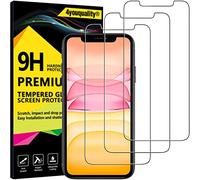 4youquality Lot de 2 films protecteurs d'écran en verre trempé pour iPhone 11 et iPhone XR - anti-rayures (6,1 pouces)