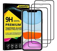 4youquality Lot de 3 films protecteurs d'écran en verre trempé pour iPhone 11 Plus et iPhone XR [Couverture complète]