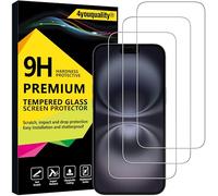 4youquality [Lot de 3 films protecteurs d'écran pour iPhone 16 Plus (6,7 pouces), film en verre trempé, [LifetimeSupport] [Protection contre les chocs] [anti-éclats] [anti-rayures] Coque de Protection