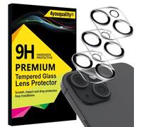 4youquality Lot de 3 protecteurs d'objectif d'appareil photo pour iPhone 15 (6,1 pouces) et iPhone 15 Plus (6,7 pouces), verre trempé 9H, [support à vie] [compatible avec les coques] [anti-rayures] [n