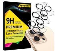 4youquality [Lot de 3 protecteurs d'objectif d'appareil photo pour iPhone 16 Pro (6,3") et iPhone 16 Pro Max (6,9 pouces), verre trempé 9H, [LifetimeSupport] [Compatible avec les coques]