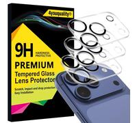 4youquality [Lot de 3 protecteurs d'objectif d'appareil photo pour iPhone 17 Pro (6,3"), verre trempé 9H, [LifetimeSupport] [Compatible avec les coques] [Anti-rayures] [n'affecte pas les prises de