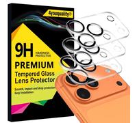 4youquality [Lot de 3 protecteurs d'objectif d'appareil photo pour iPhone 17 Pro Max (6,9"), verre trempé 9H, [LifetimeSupport] [Compatible avec les coques] [Anti-rayures] [n'affecte pas les prises de