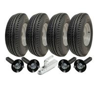 5.00-10 Kit remorque à double essieu à grande vitesse Roues, essieux et attelage légaux 750kgs