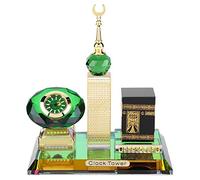 5.1 Inch Cristal De Collection Figurines pour La Décoration Intérieure Musulman Kaaba Horloge Modèle Pour L'ornement De Bureau Architecture Islamique Muslim Religious Supplies