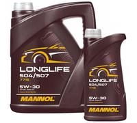 5+1 L Mannol Longue Vie 5W-30 Huile 5W30 VW 504 00 507 00 BMW LL-04 MB 229.51