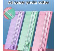 5/1 pièce Outils de découpe de papier A4, outils d'artisanat, règle quadrillée pour une découpe précise ; pince à papier, coupe-papier plastique portable, mini-rogneuse photo, coupe-papier manuel à gl
