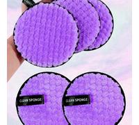5/1 pièce Tampons démaquillants réutilisables, Pinceaux de maquillage, Éponges de maquillage, Éponges de nettoyage du visage, Serviettes de toilette, Éponges de beauté, Houppettes, Poudriers, Houppett