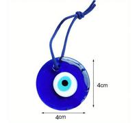 5/1 pièce Œuvre d'art - Pendentif en verre de Murano œil bleu, amulette œil bleu faite à la main, pendentif œil maléfique turc, décoration murale en verre bleu, breloque de sac, décoration de maison, 