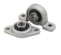 5/1 pièces KP08 KFL08 roulements à billes sur pied, mini support de palier à semelle en alliage de zinc, roulement à billes monté, alésage intérieur, support de tige d'arbre, bricolage(1PCS,KP08)