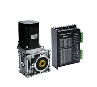 5:1 to 80:1 Worm Reducer RV030 Worm Gearbox Speed Reducer with Nema 23 stepper Motor 2.2NM DM542 driver for cnc milling machine(Ratio15)