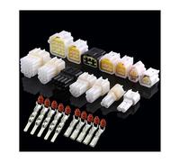 5/10/100sets 2.3 Automobile waterproof connector 2/3/4/6/8/9/16Pin plug-in male female butt joint butt harness connector plug NWPNLXEA(3P with wire,100 sets)