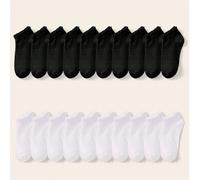 5/10/15/20/30 paires de chaussettes pour enfants, couleur unie style minimaliste classique, peau amicale confortable douce respirante polyvalente, convient pour le port quotidien, les cadeaux de vacan
