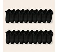 5/10/15/20 paires de chaussettes pour enfants, couleur unie style minimaliste classique, peau douce et confortable, respirantes et polyvalentes, convenant pour le port quotidien, les cadeaux de vacanc