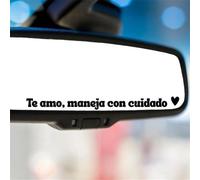 5/10/15 pièces Te amo Maneja con cuidado Autocollant de fenêtre de voiture imperméable avec inscription « I Love You Drive Safe » (noir, 5 pièces)