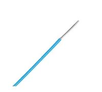 5/10/20/30/50/100/200/300/500M UL1423 Fil De Cuivre PTFE Bleu 38 36 34 32 30 28 26 24AWG PVDF Câble Micro Fin Haute Température À Noyau Unique Plaqué Argent(Blue 100m,30AWG)