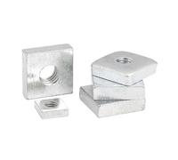 5/10/20/30/50pc M2.5 M3 M4 M5 Zingué En Acier Au Carbone Mince Écrous Carrés Bloc Coulissant for Accessoire De Profil Aluminium(M4x12x2mm(20pcs))