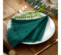 5/10/20/40pcs 42 * 42cm Vy Bleu Gaze De Coton Tea Serviette Sets De Table Gaze Pkin Étamine Pkin, Dark Green, 20pcs