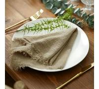 5/10/20/40pcs 42 * 42cm Vy Bleu Gaze De Coton Tea Serviette Sets De Table Gaze Pkin Étamine Pkin, Light Brown, 20pcs