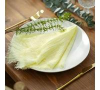 5/10/20/40pcs 42 * 42cm Vy Bleu Gaze De Coton Tea Serviette Sets De Table Gaze Pkin Étamine Pkin, Light Yellow, 40pcs