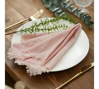 5/10/20/40pcs 42 * 42cm Vy Bleu Gaze De Coton Tea Serviette Sets De Table Gaze Pkin Étamine Pkin, Pale Pink, 40pcs