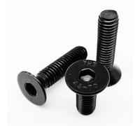 5/10/20/50/100 pièces M2 .5 M3 M4 M5 noir 304 acier inoxydable tête fraisée vis à six pans creux boulons étendue(20mm,M4(20pcs))