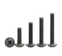 5/10/20/50/100 pièces M2 M2.5 M3 M4 M5 M6 noir 304 tête transversale en acier inoxydable avec vis de coussin tête cylindrique d'ordinateur avec vis moyenne(14mm,M4(20pcs))