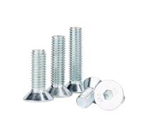 5/10/20/50/100 pièces M3 M4 M5 M6 M8 M10 classe 10.9 tête fraisée galvanisée vis à six pans creux haute résistance boulon plate(30mm,M6 (20PCS))