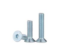 5/10/20/50/100 pièces M3 M4 M5 M6 M8 M10 M12, vis à tête fraisée galvanisée six pans creux, boulons plate haute résistance(10mm,M5 (50PCS))